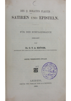 Satiren und Episteln, 1860 r.