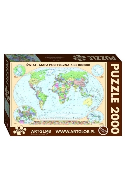 Puzzle Świat polityczny mapa 1:35 000 000  2000