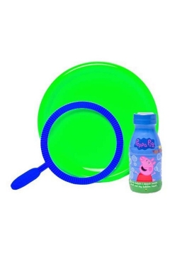 Świnka Pepa Zestaw do baniek + obręcz + płyn 250ml