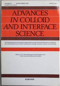 Advances in colloid and interface science