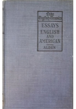 Essays English and American, 1920 r.
