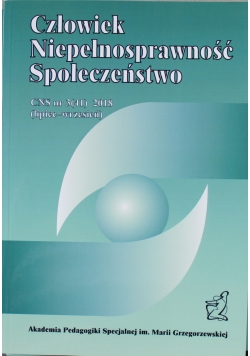 Człowiek Niepełnosprawność Społeczeństwo Nr 3