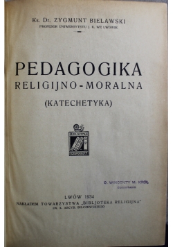 Pedagogika religijno moralna 1934 r