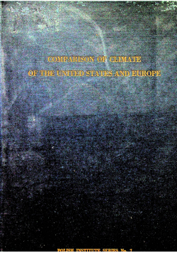Comparison of Climate of the United States and Europe 1945 r