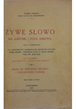 Żywe słowo na Ambonie i poza Amboną ,1937r.