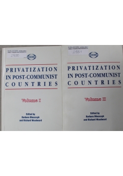 Privatization in Post Communist Countries Volume 1 i 2