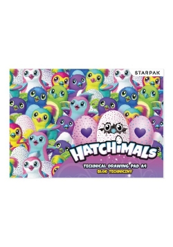 Blok techniczny A4 10 kartek Hatchimals 20 sztuk