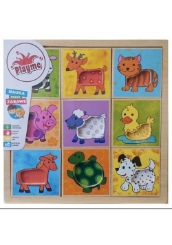 Drewniana układanka puzzle Zwierzęta