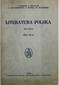 Literatura Polska Tom 2 1938 r.