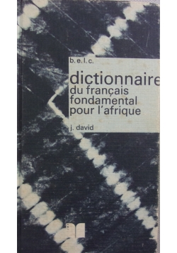 Dictionnaire du francais fondamental pour l'afrique