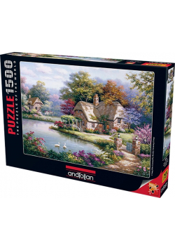 Puzzle 1500 Wiejska chata nad jeziorem