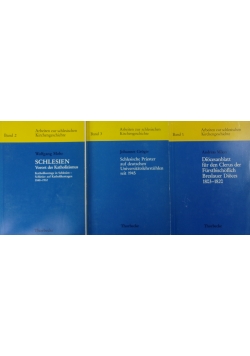 Arbeiten zur schlesischen Kirchengeschichte, tomy 1-3