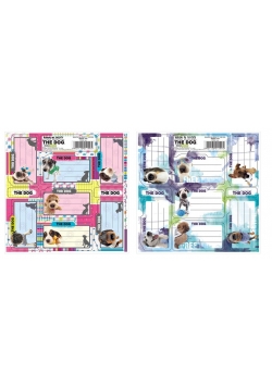 Nalepki na zeszyty The Dog Mix (50szt) DERFORM