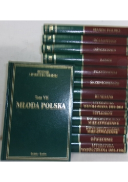 Historia literatury Polskiej, Zestaw 13 książek+suplement