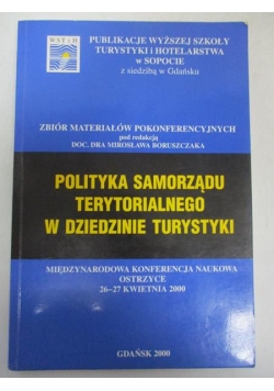 Polityka samorządu terytorialnego w dziedzinie turystyki