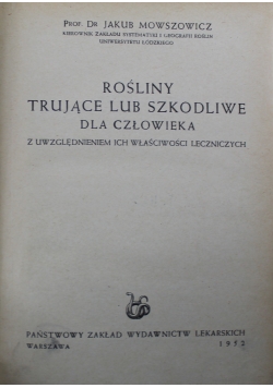 Rośliny trujące lub szkodliwe dla człowieka