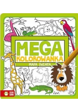 Pakiet. Megakolorowanka. Mapa świata+ kredki