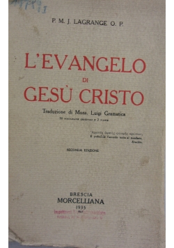 L'evangelo di Gesu Cristo,1935 r.