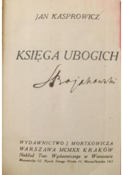 Księgan ubogich, ok. 1920 r.