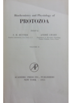 Biochemistry and Physiology of Protozoa