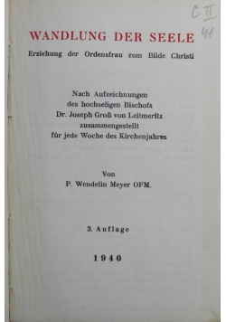Wandlung Der Seele 1940 r.