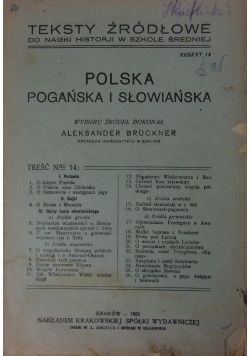 Polska - pogańska i słowiańska, 1923 r.