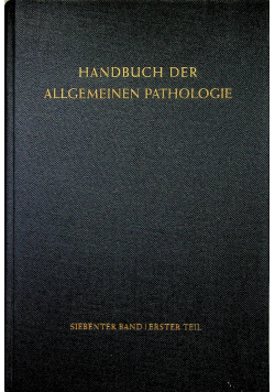 Handbuch der allgemeinen Pathologie