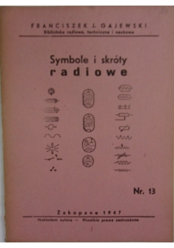 Symbole i skróty radiowe, 1947 r.
