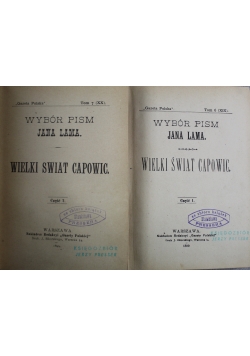 Wielki świat capowic 2 tomy