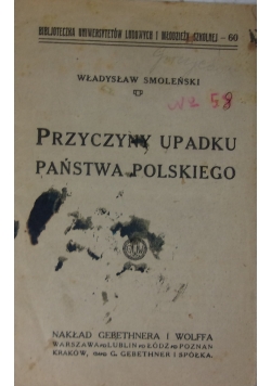 Przyczyny upadku państwa polskiego, 1921 r.
