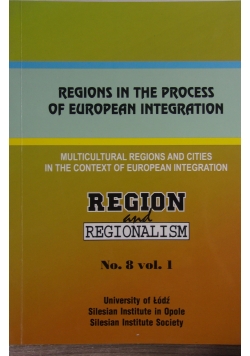 Regions in the process of European Integration No. 8 vol. 1