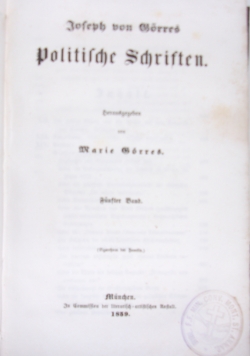 Politische Schriften, 1859 r.