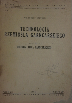 Technologia Rzemiosła Garncarskiego