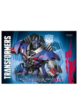Blok techniczny A4/10K biały Transformers (20szt)