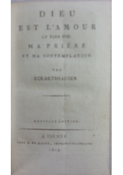 Dieu est L'amour ,1813r.