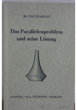 Das Parallelenproblem und seine Losung,1937r.