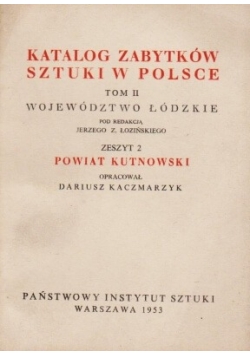 Katalog zabytków sztuki w Polsce Tom II Zeszyt 2