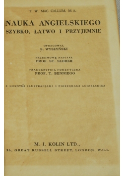 Nauka angielskiego. Szybko, łatwo i przyjemnie, 1940r