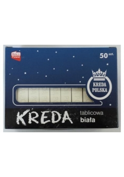 Kreda szkolna kwadratowa biała (50szt) KREDKOP