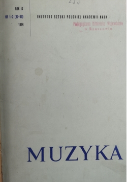 Muzyka nr od I do IV