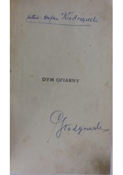 Dym ofiarny, 1923r.