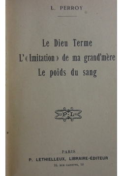 Le Dieu Terme ,1923r.