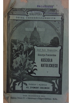 Historya Powszechna Kościoła Katolickiego V, 1901r.