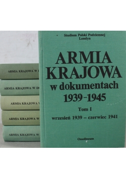 Armia Krajowa w dokumentach 6 tomów