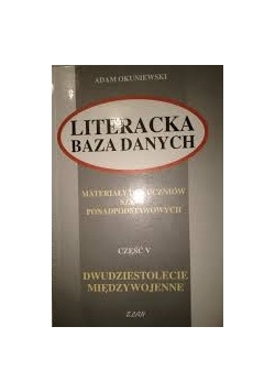 Literacka baza danych, cz. V