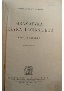 Gramatyka języka łacińskiego, 1924 r.