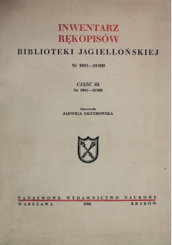 Inwentarz Rękopisów