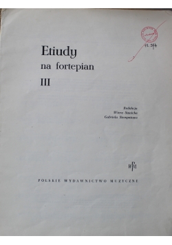 Etiudy na fortepian III