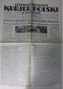 Codzienny niezależny Kurjer Polski w Argentynie, nr 3410, reprint z 1942 r.
