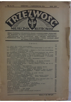 Miesięcznik ilustrowany, Trzeźwość, nr. 8-10, rok XIII, 1938 r.